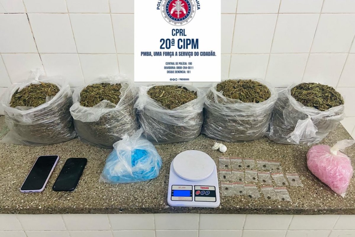 Polícia Militar prende dupla com maconha em Amélia Rodrigues (BA)