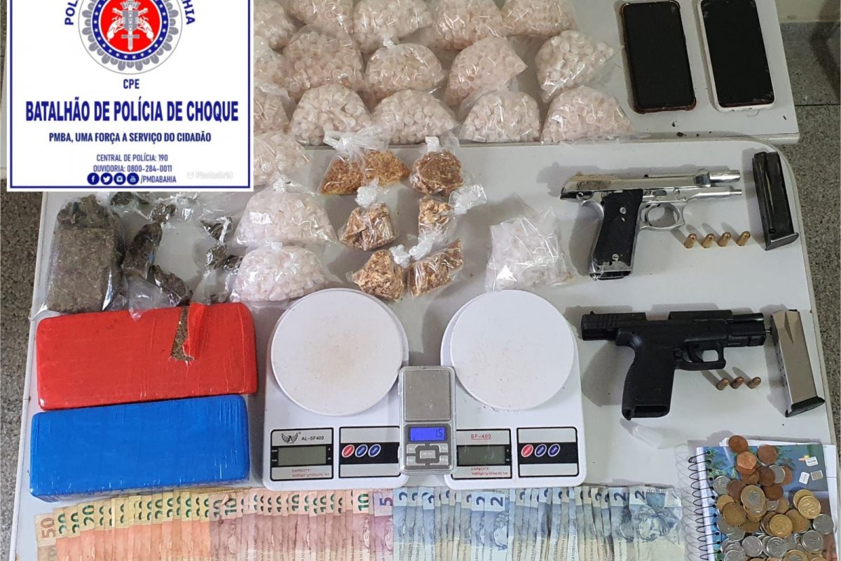 Salvador: homens são localizados com armas e drogas em Sussuarana