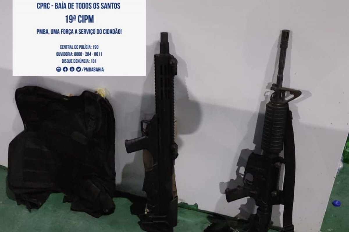 Salvador: PM apreende armas e drogas em Fazenda Coutos