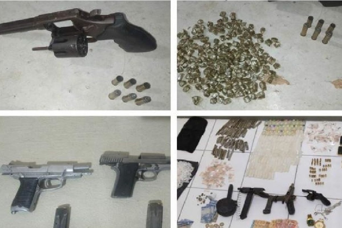 Salvador: operação da PM apreende armas e drogas no bairro de Águas Claras