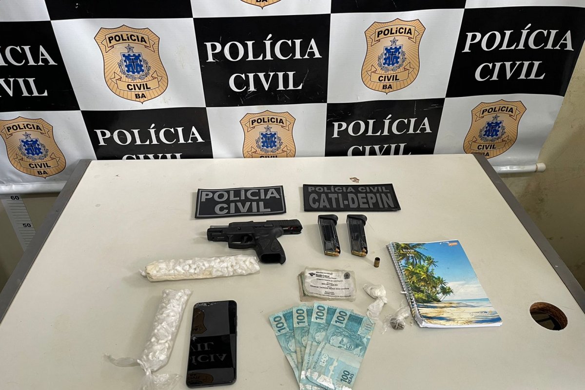 Suspeito de tráfico e homicídios é localizado com arma no recôncavo da Bahia