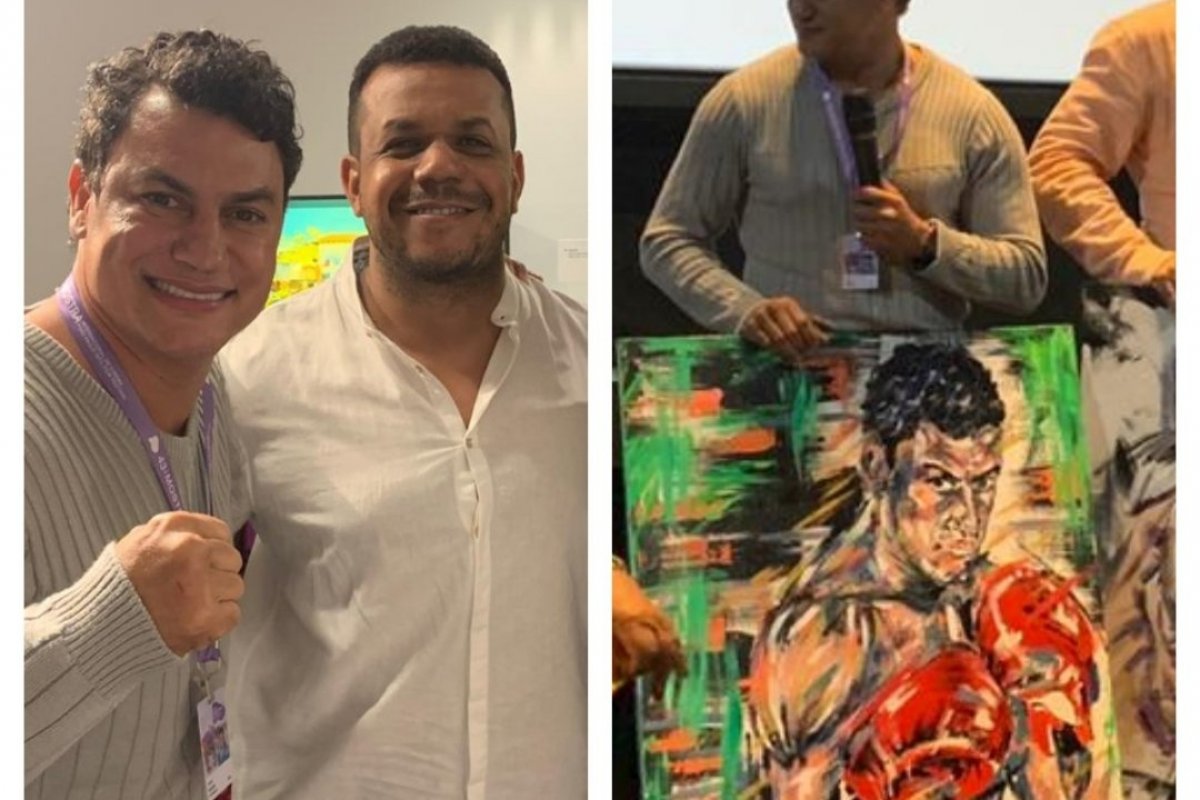 Artista plástico Thiago Silva retrata Popó é Walter Sales