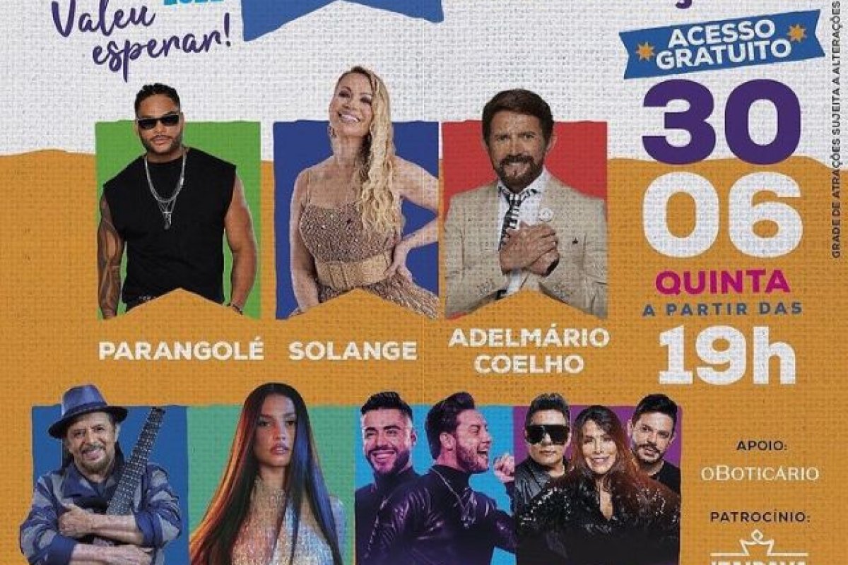 São João no Parque de Exposições retorna nesta quinta-feira (30); confira