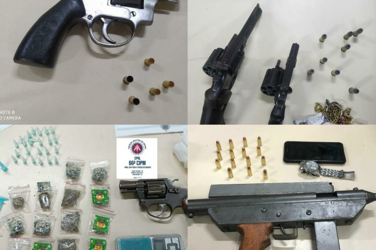 Feira de Santana: seis pessoas e armamentos são apreendidos durante final de semana