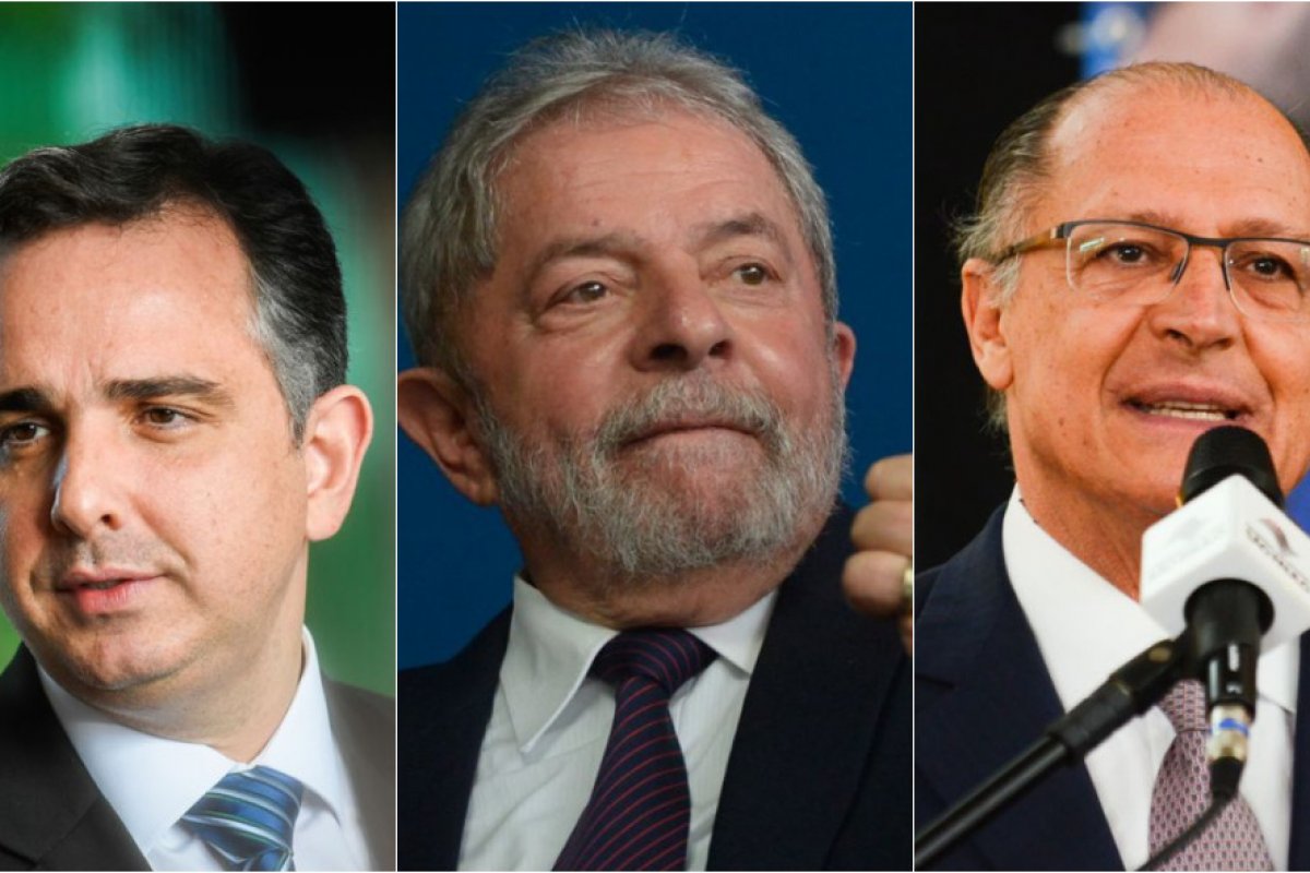 Rodrigo Pacheco recebe Lula e Alckmin na residência oficial do Senado