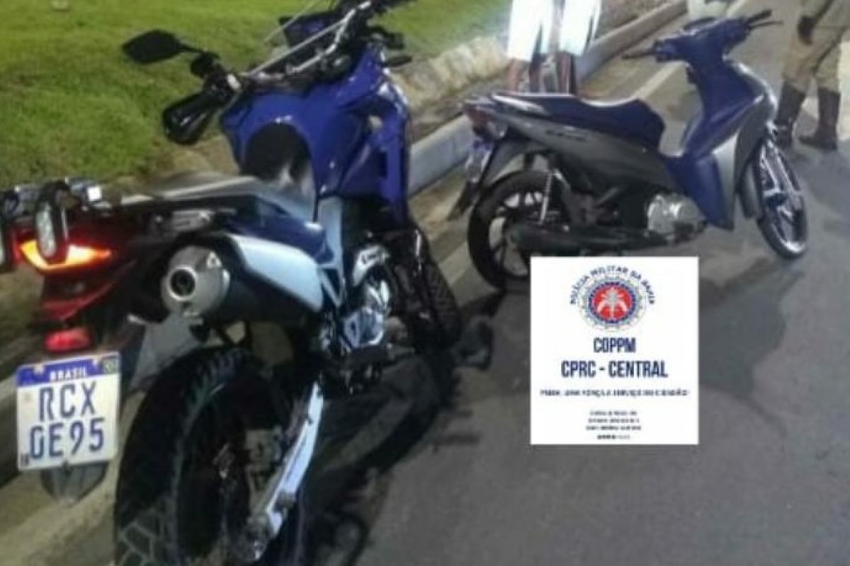 PM prende dois adolescentes e recupera moto roubada em Sussuarana