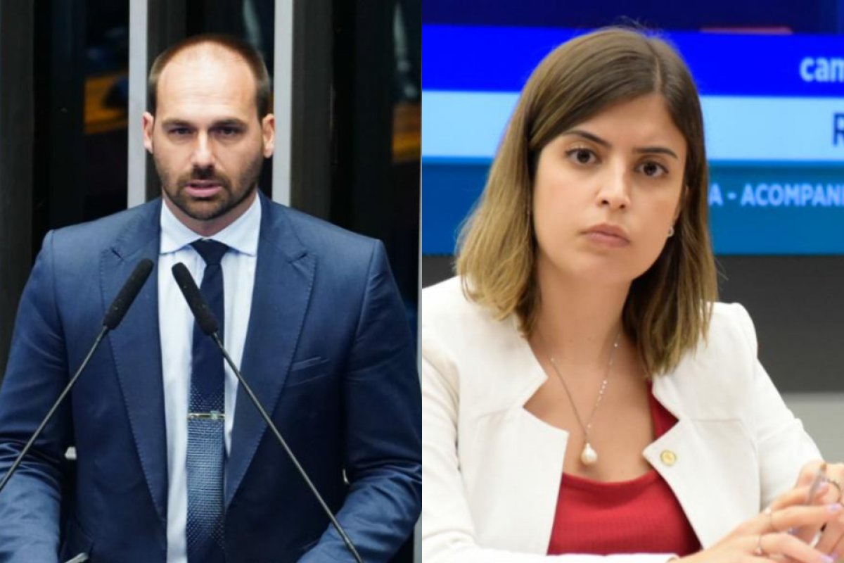 Eduardo Bolsonaro protocola ação contra Tabata Amaral por boicotar evento do presidente