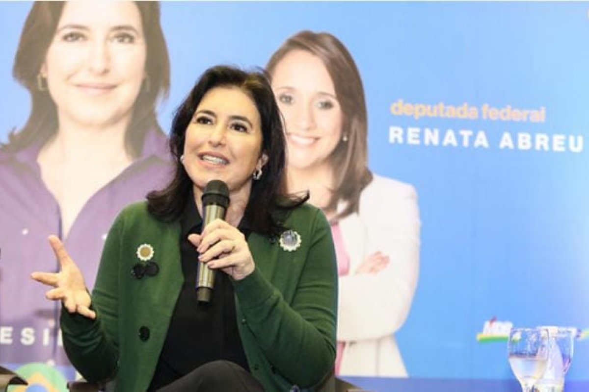 Podemos anuncia apoio à candidatura de Simone Tebet