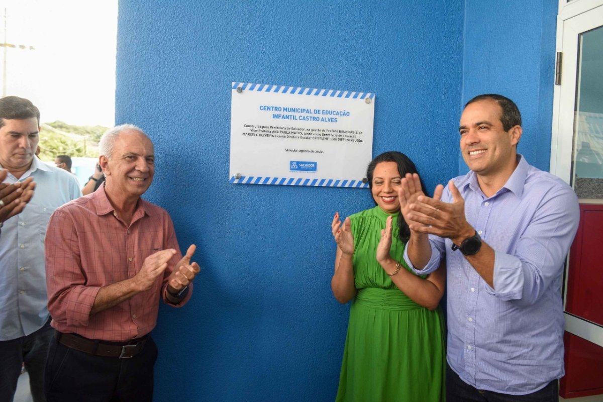Nova unidade do Cmei Castro Alves é inaugurada; em discurso, prefeito alfineta gestão Rui Costa
