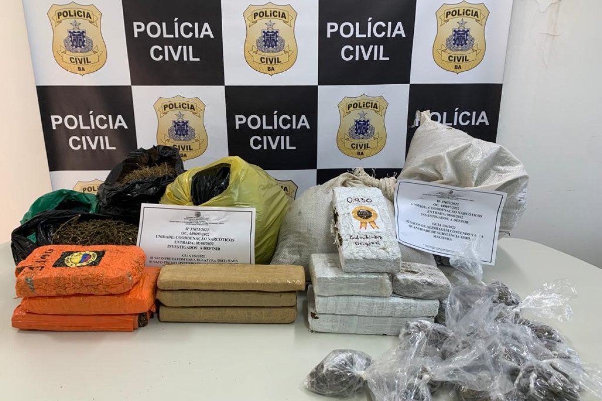 Polícia apreende 30 kg de maconha no bairro de Sussuarana, em Salvador