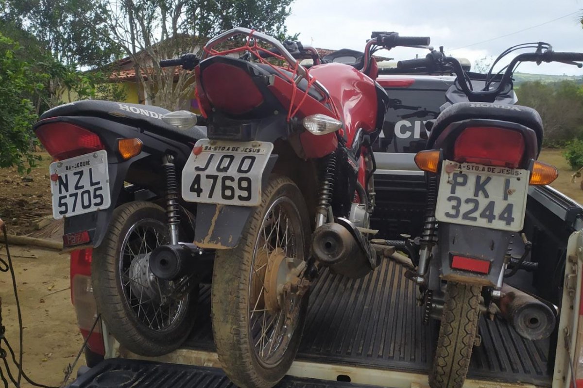 Motocicletas roubadas são apreendidas em Santo Antônio de Jesus (BA)