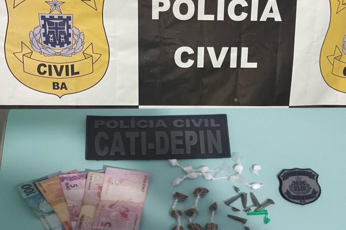 Mulher é presa em flagrante por tráfico de drogas Apuarema