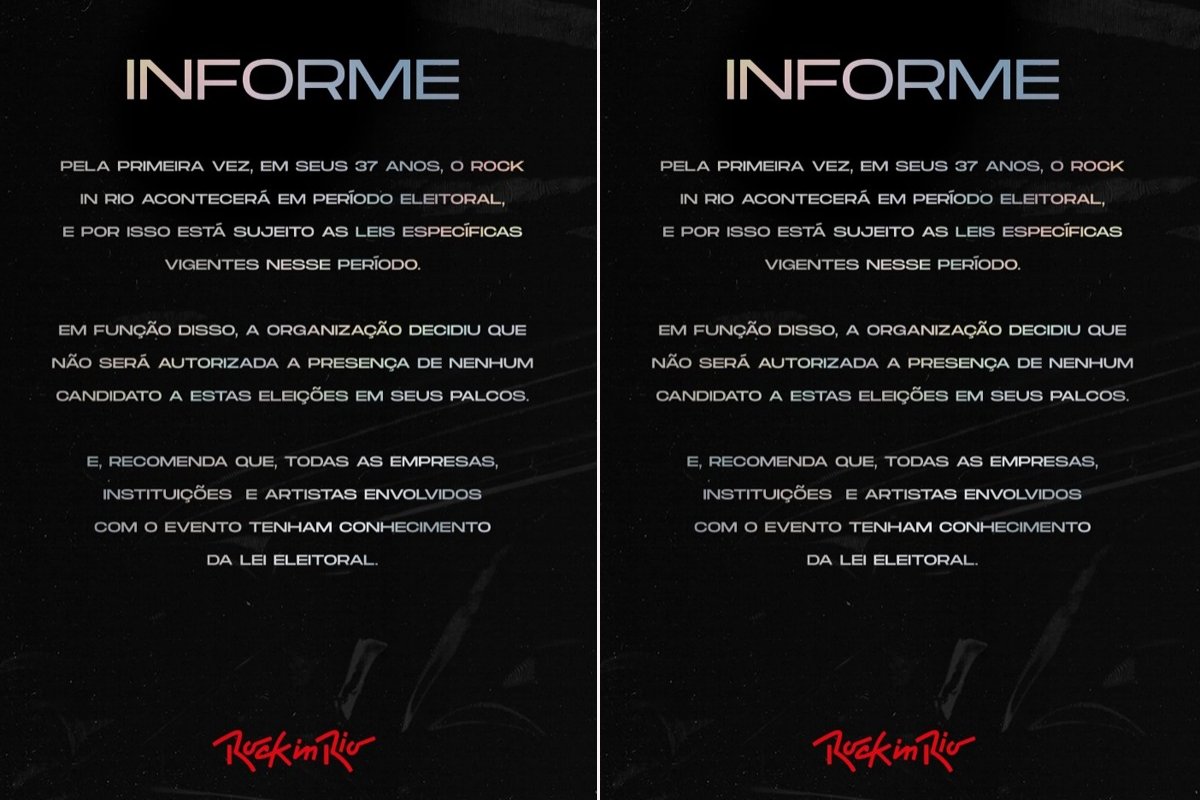 Pesença de candidato a estas eleições está proibida nos palcos do Rock in Rio!