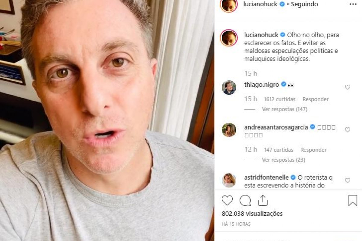 Luciano Huck nega ter emprestado avião para Lula