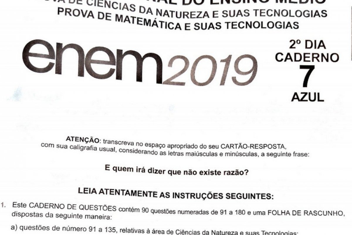 Enem: prova deste domingo vaza na internet