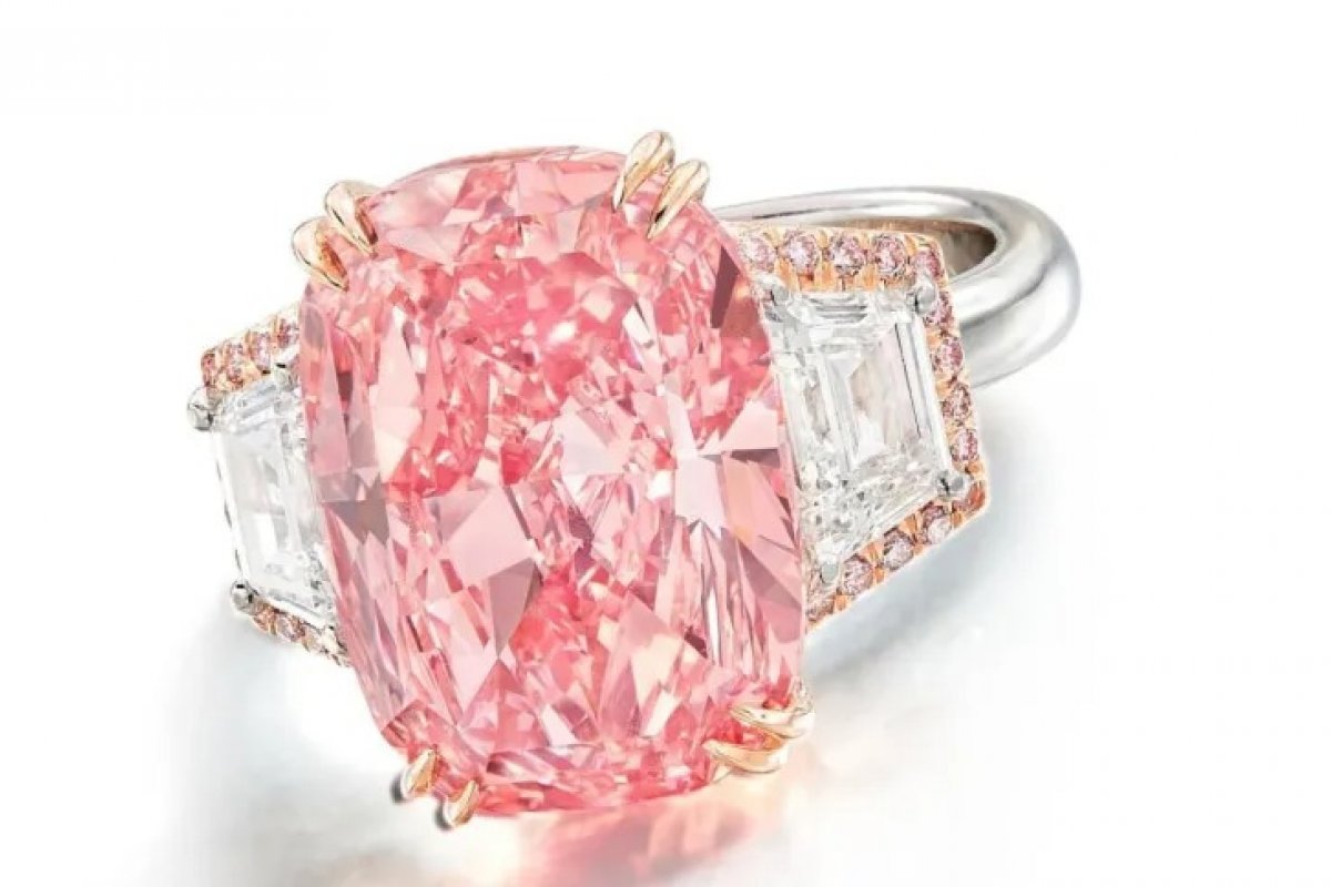 Diamante rosa pode ser vendido por mais de US$ 21 milhões em leilão