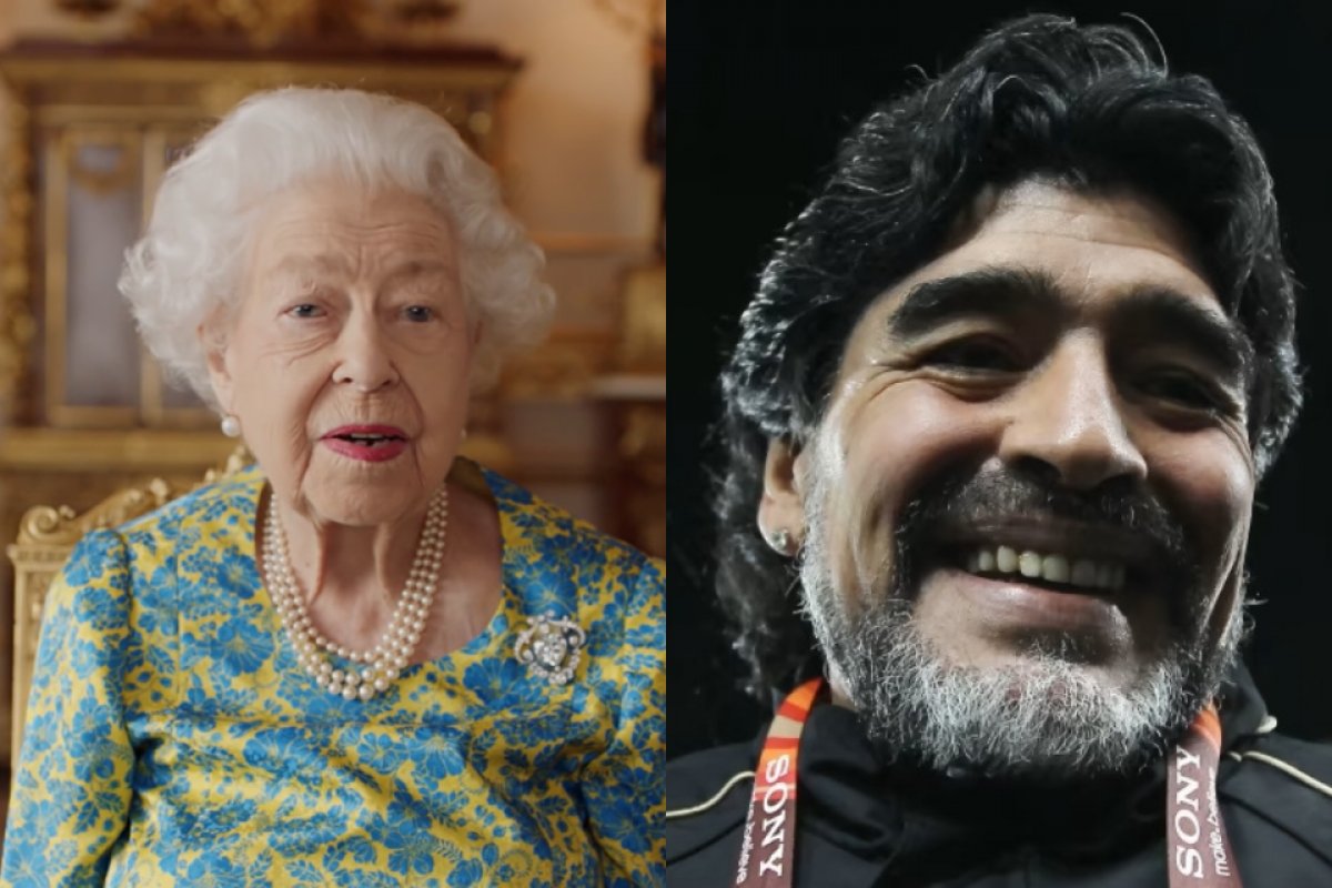 Em 2015, Rainha Elizabeth II ofereceu cargo na “Football For Unity” a Maradona
