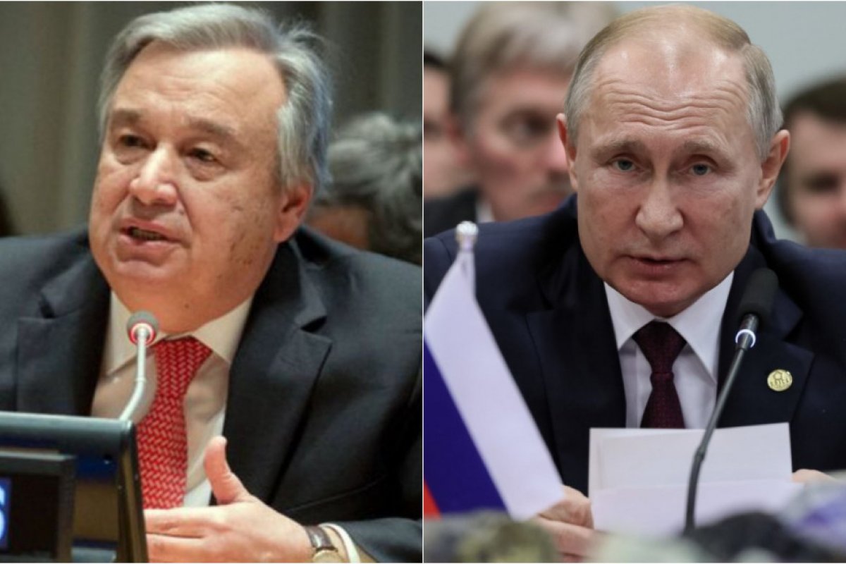 "Estamos longe do fim da guerra", admite Guterres após falar com Putin