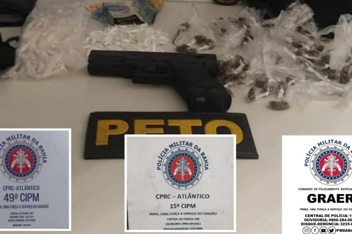 Grupo de traficantes é capturado em operação da PM em Salvador