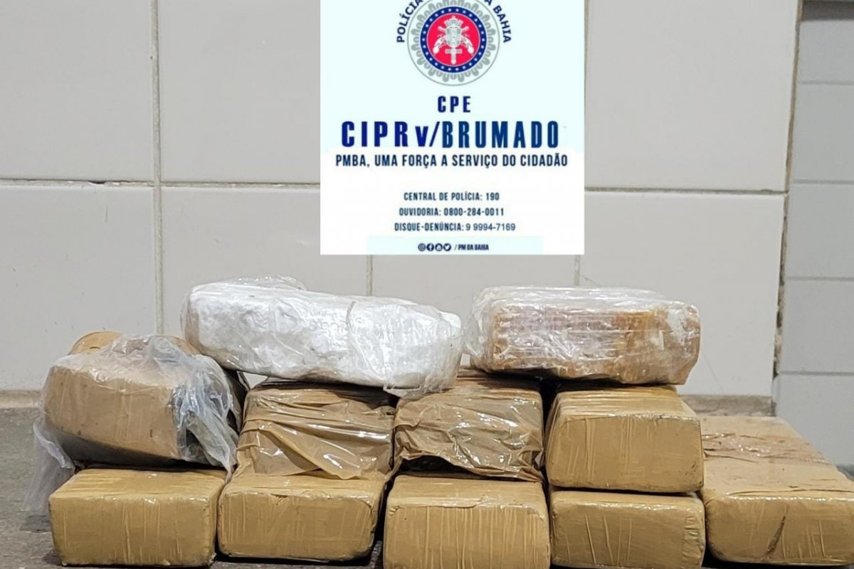 Adolescente é apreendida com 10 kg de maconha, cocaína e crack