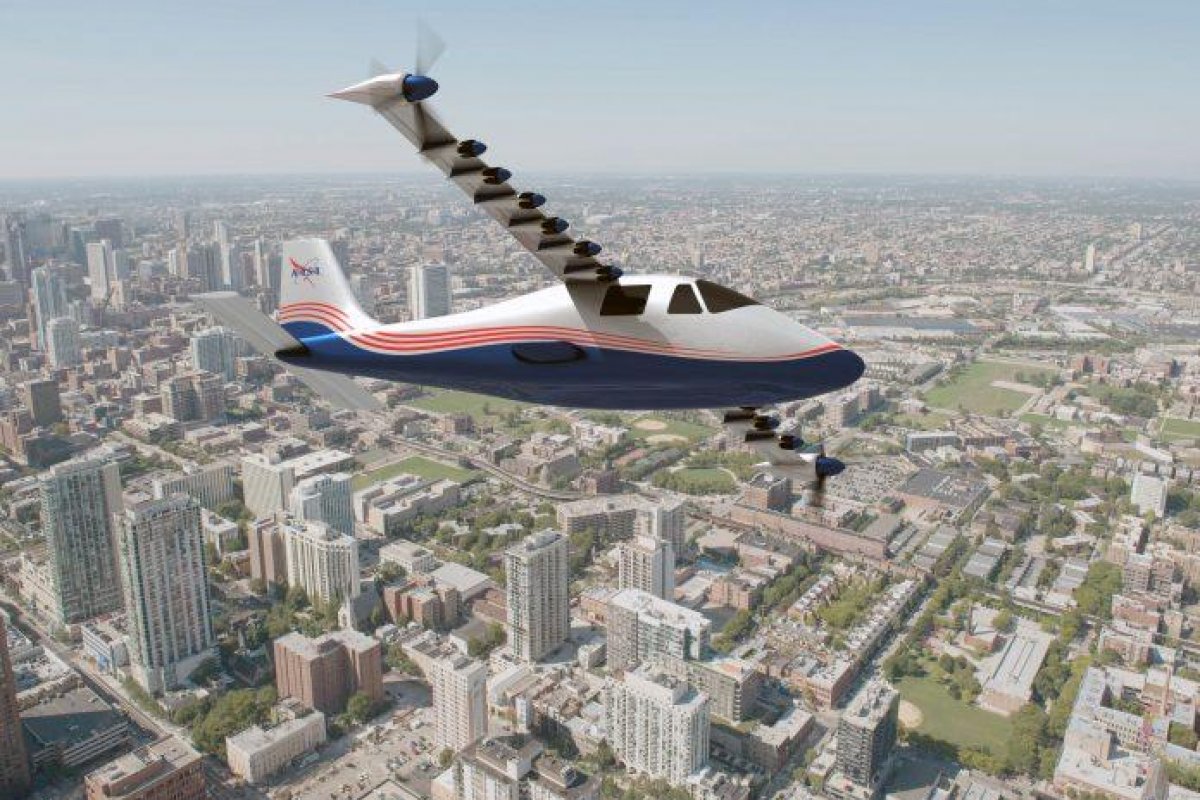 NASA mostra primeiro protótipo de aeronave totalmente elétrica