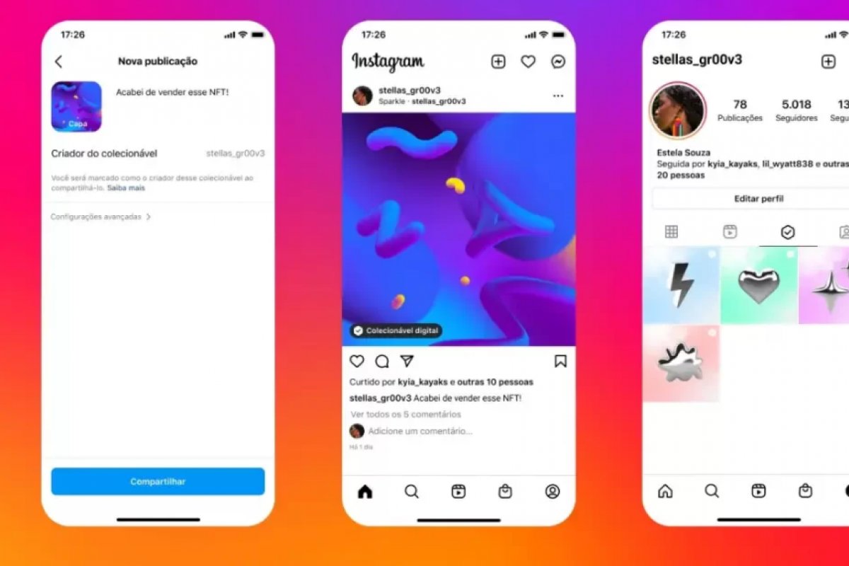Uso de NFTs no Instagram e Facebook é para todos os usuários em mais de 100 países