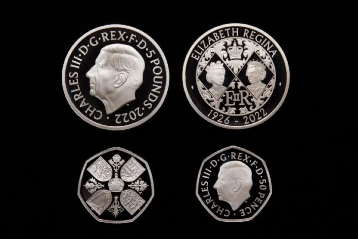 Novas moedas com efígie de Charles III são divulgados no Reino Unidos