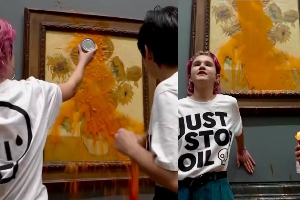Vídeo: ativistas ambientais jogam sopa em 'Girassóis' de Van Gogh em museu de Londres
