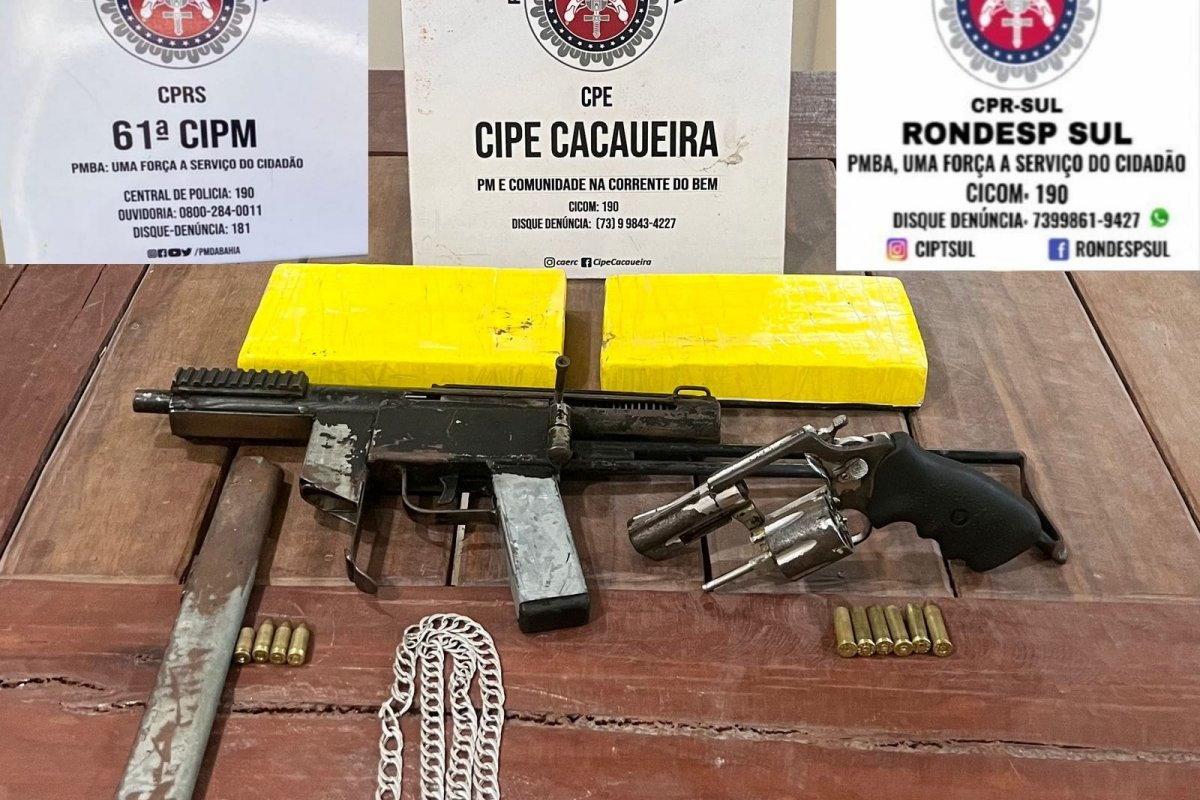 Polícia apreende submetralhadora no município de Ibirapitanga, na Bahia