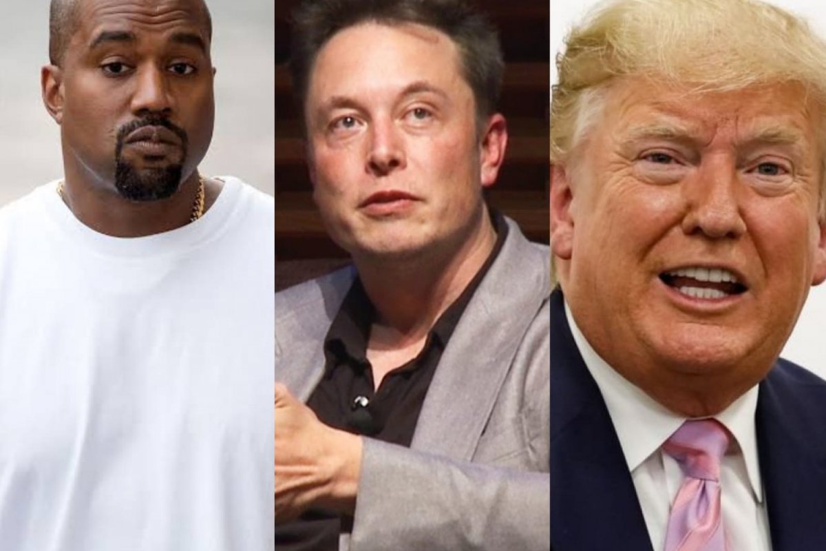 Elon Musk posta tuítes envolvendo Trump e Kanye West, mas apaga em seguida