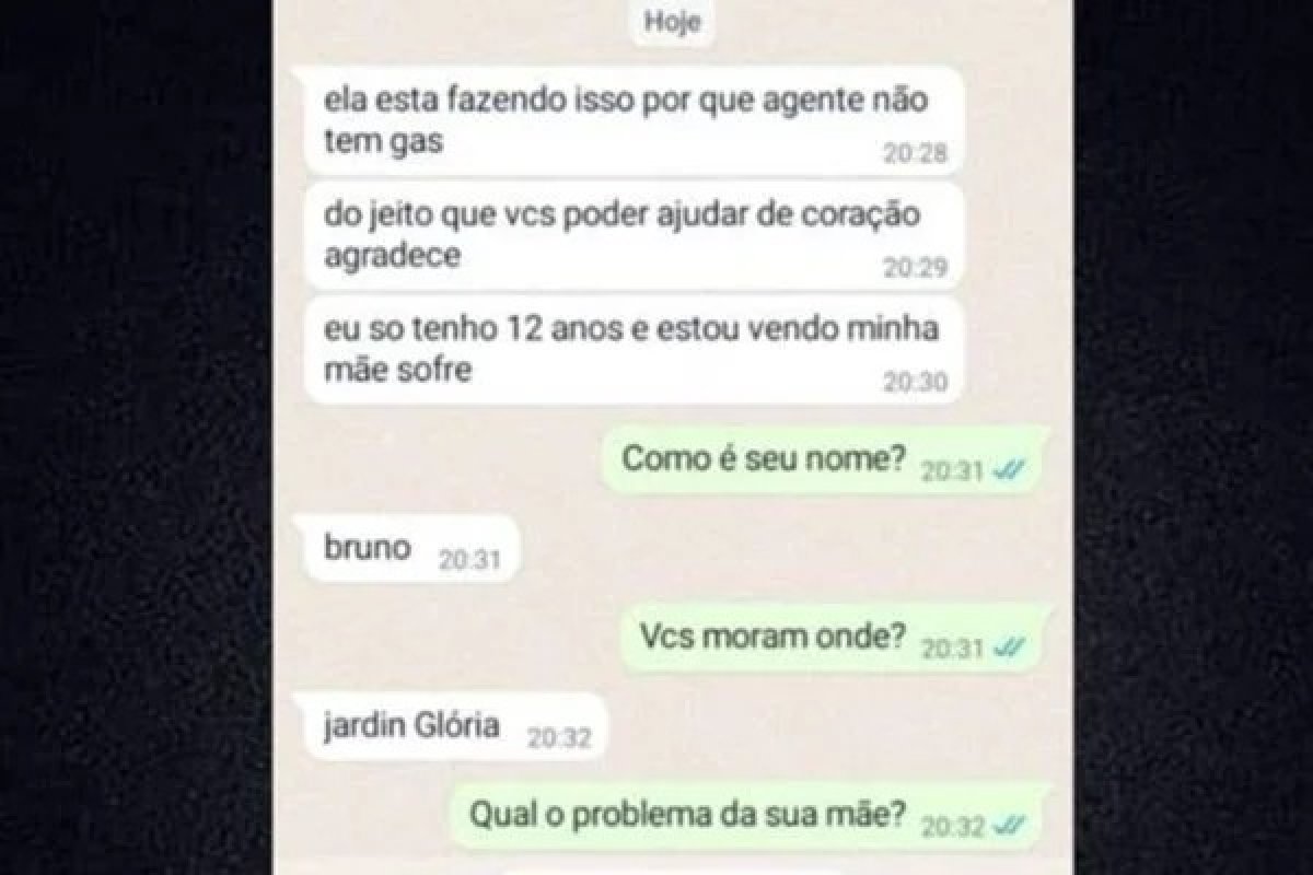 Menino de 12 anos comove após pedir ajuda para comprar gás de cozinha: ‘Vendo minha mãe sofrer’