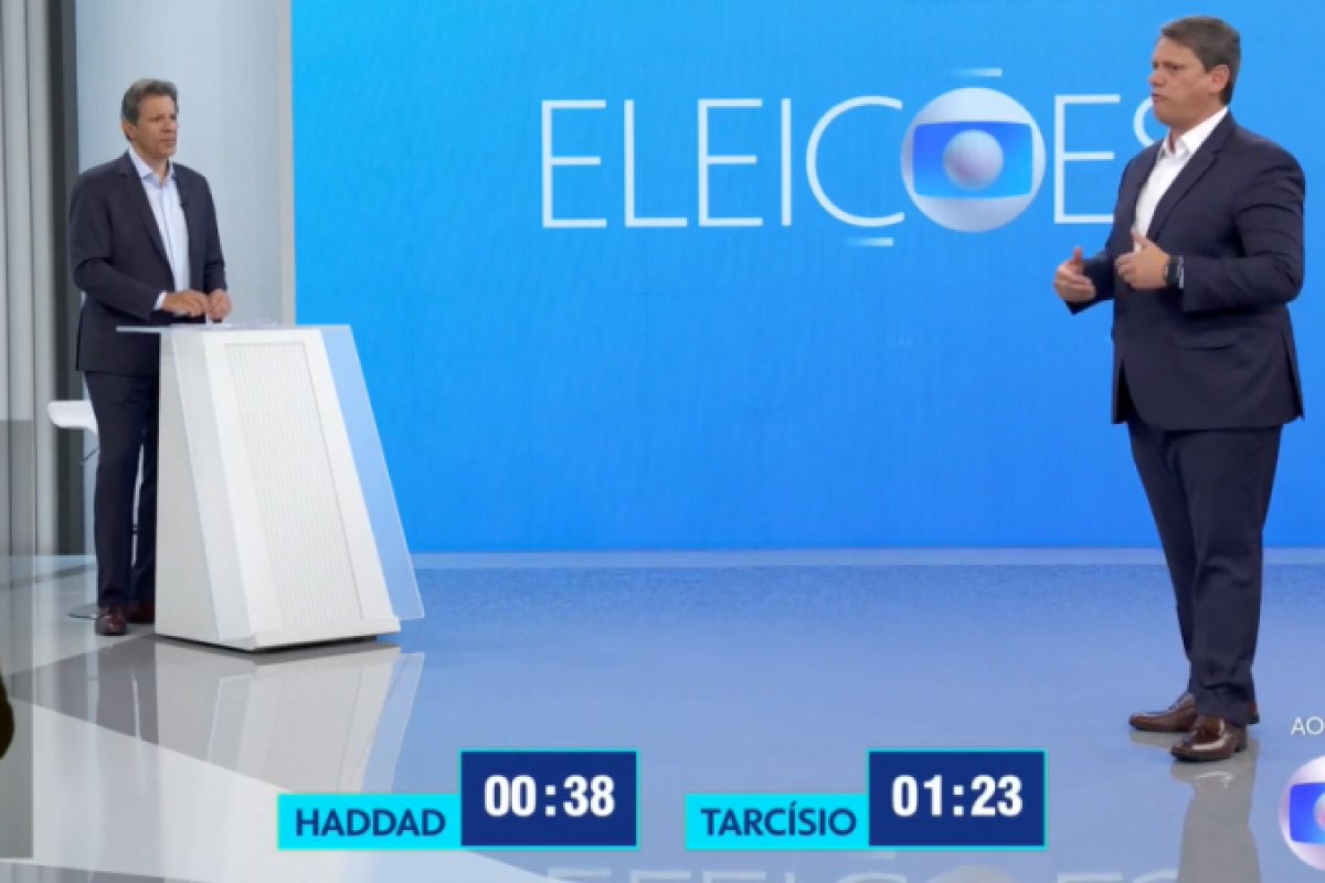 SP: com troca de farpas e foco no cenário nacional, Tarcísio e Haddad fazem último debate antes das eleições