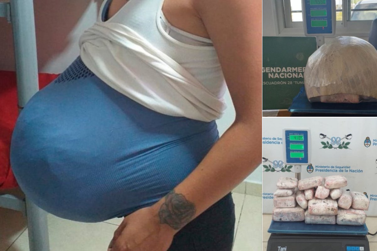 Mulher finge está grávida para esconder quatro quilos de maconha