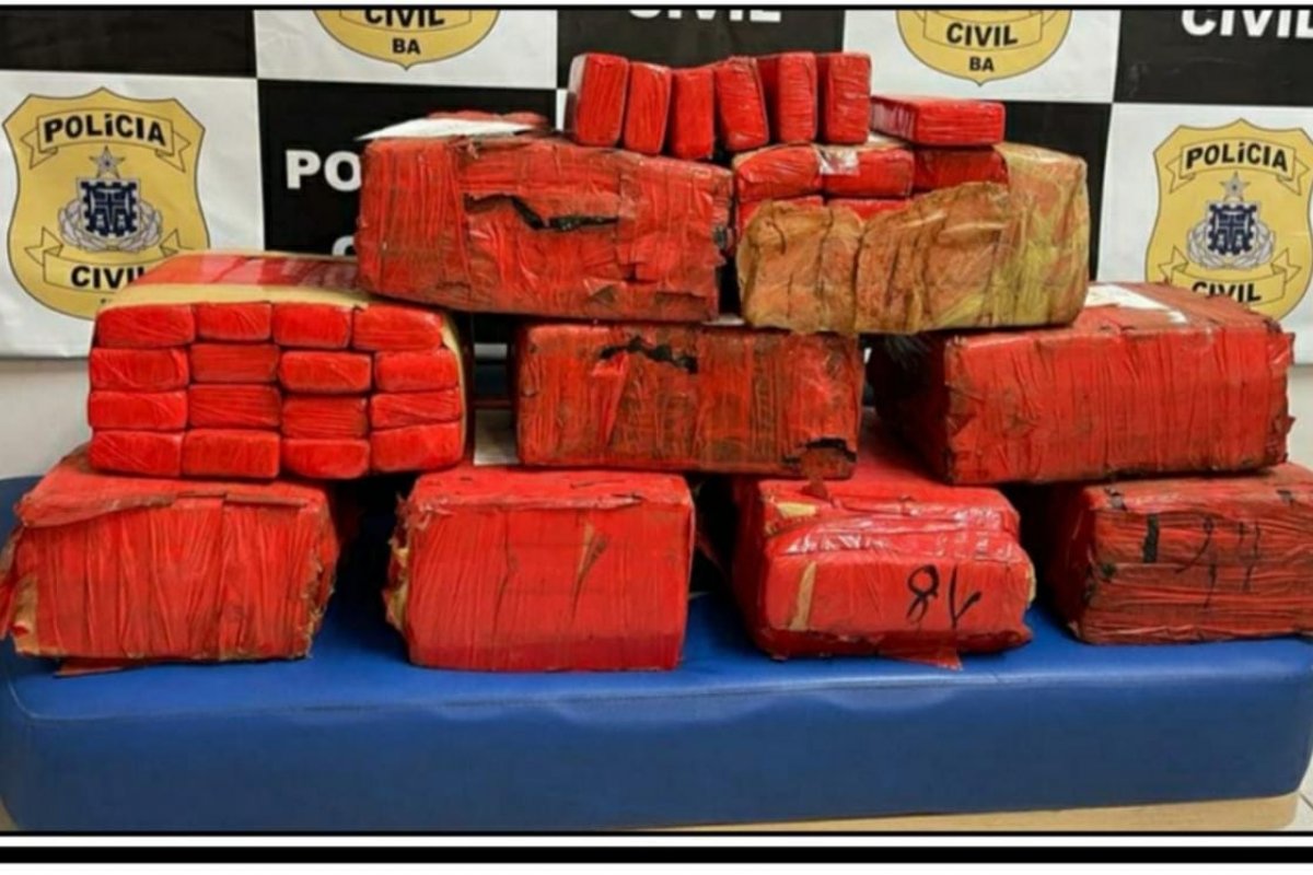 Polícia apreende 145kg de maconha dentro de um carro no bairro de Itapuã, em Salvador