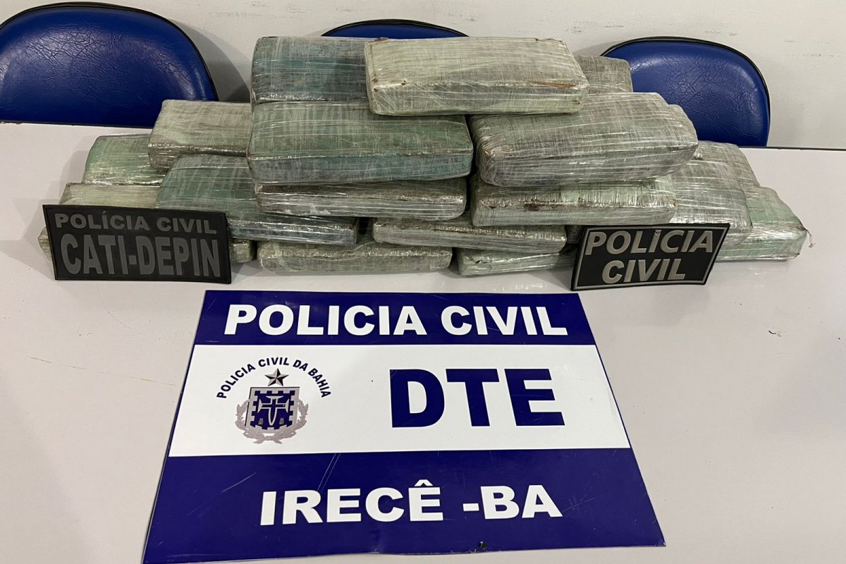Polícia Civil apreende 23kg de maconha e prende homem por tráfico em Irecê