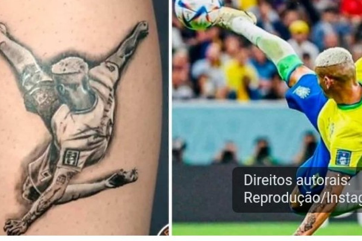 Brasileiro tatua golaço de Richarlison na Copa do Catar!