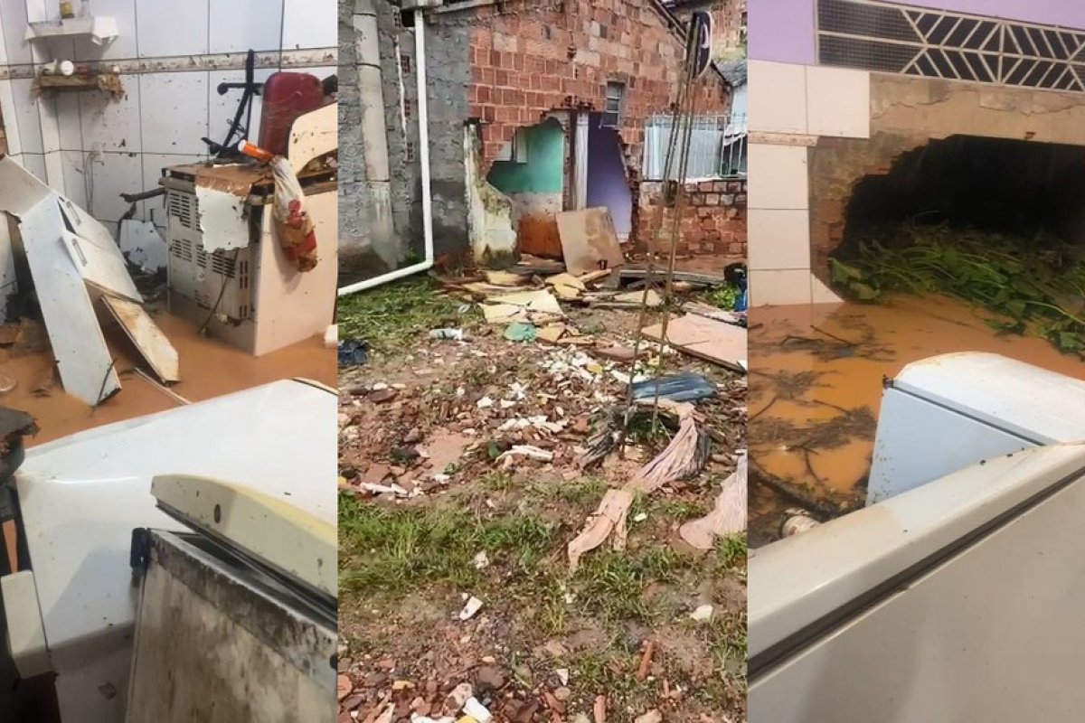 Vídeo: Barragem transborda e invade diversos bairros da cidade de Wenceslau Guimarães, no baixo-sul da Bahia