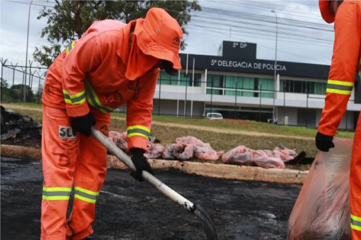 Vias na área central de Brasília seguem fechadas após atos de vandalismo