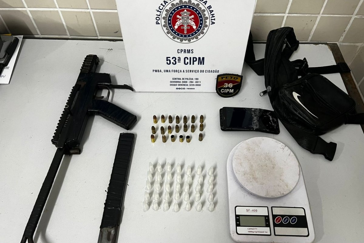 PM prende homem com submetralhadora em Mata de São João