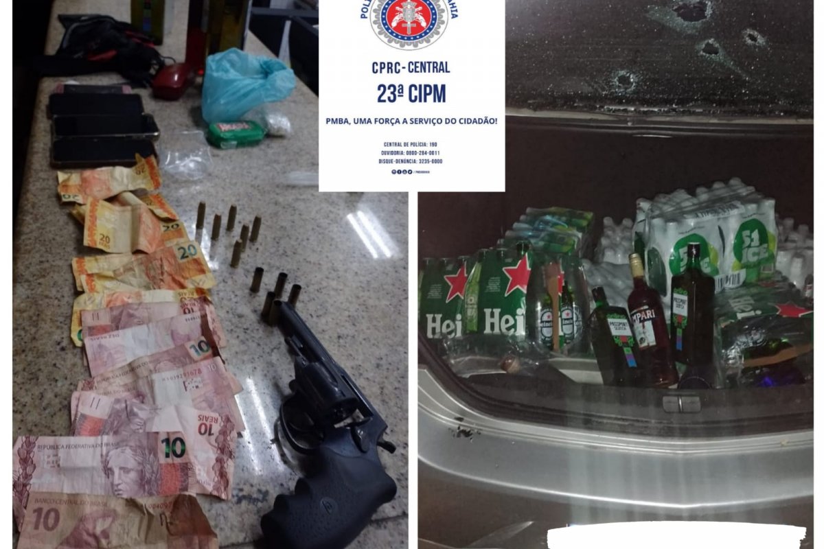 Três homens são presos com bebidas roubadas no bairro de Narandiba