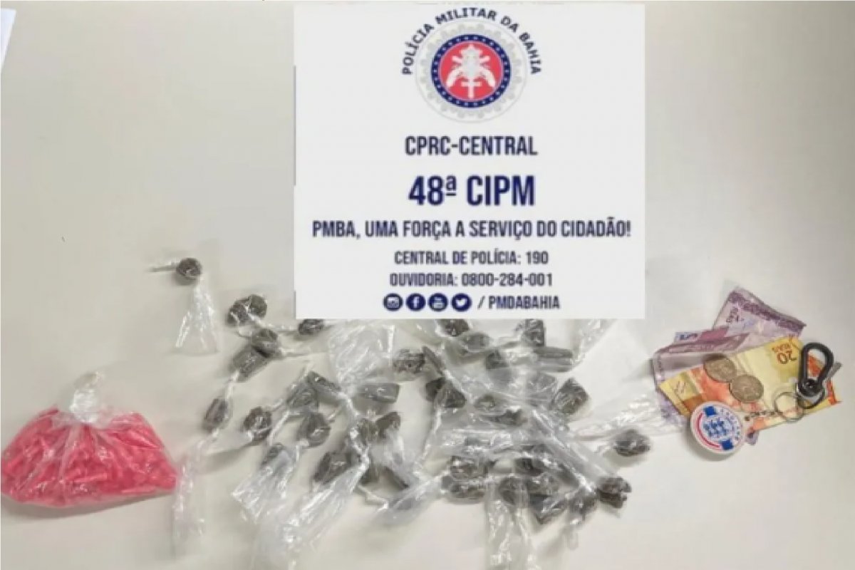 Homem é detido com cocaína e maconha embaladas para comercialização em Salvador