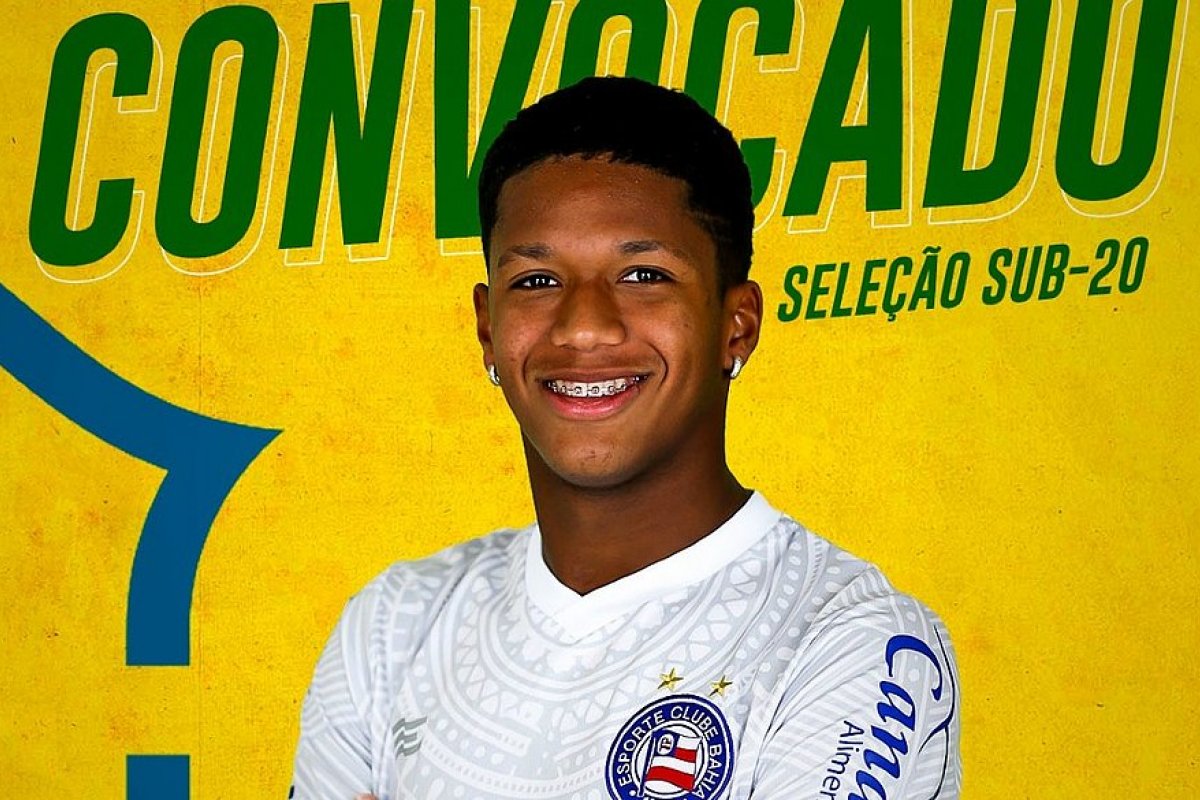 André, lateral direito do Bahia, é convocado pela Seleção sub-20