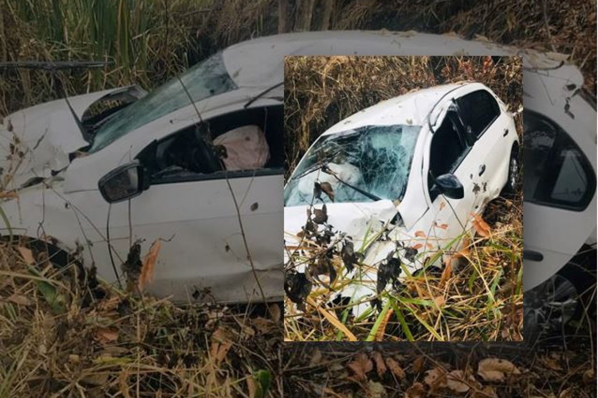 Três pessoas ficam feridas em acidente na zona rural de Planalto