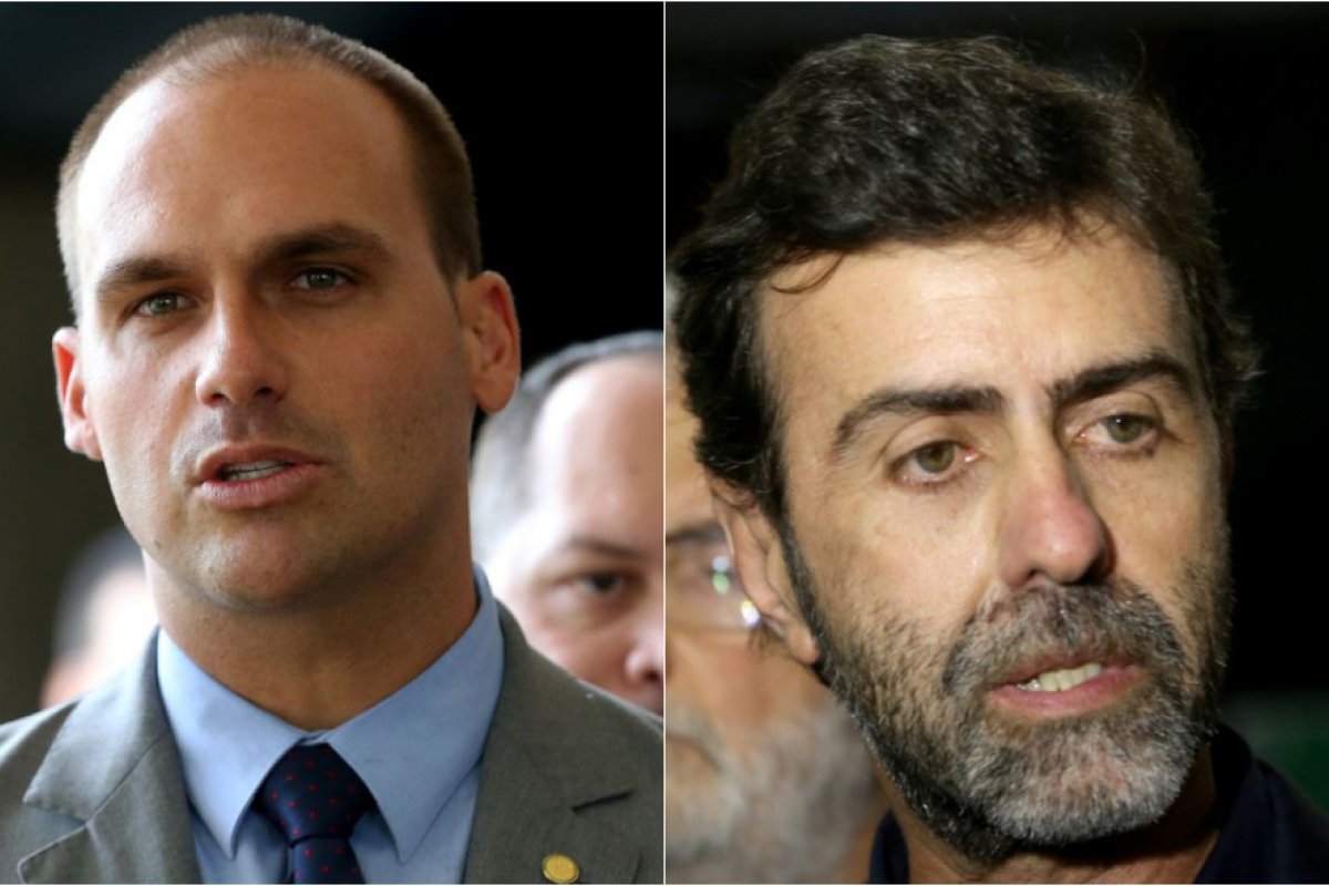 Eduardo Bolsonaro chama Marcelo Freixo de "PhD em milícia"