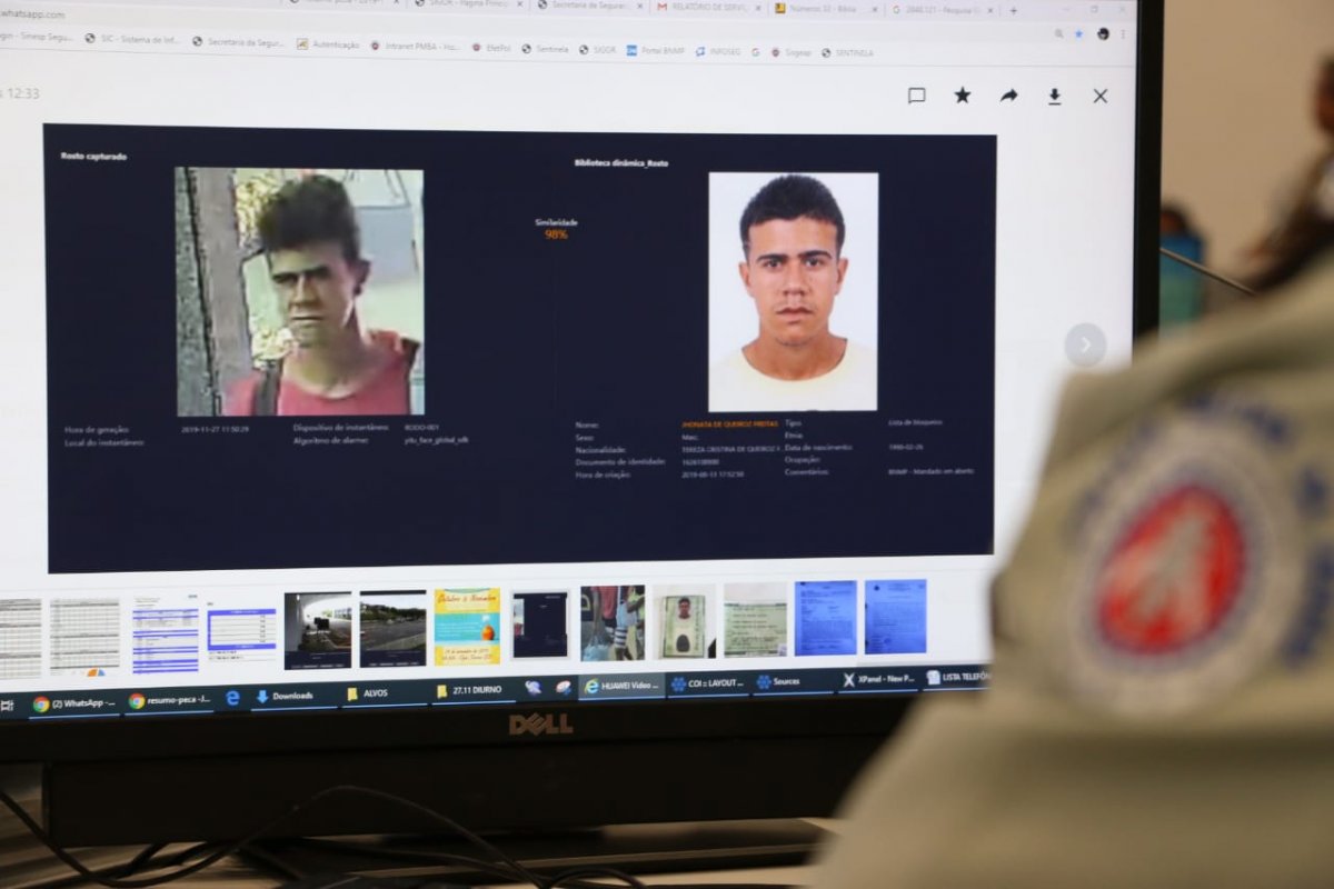 Suspeito de homicídio é preso após ser flagrado por sistema de reconhecimento facial