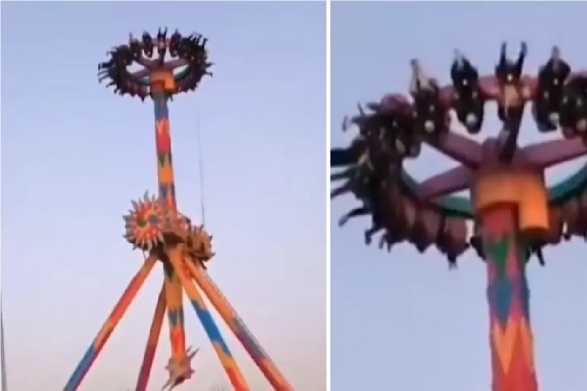 Vídeo: brinquedo falha e deixa grupo preso em parque da China