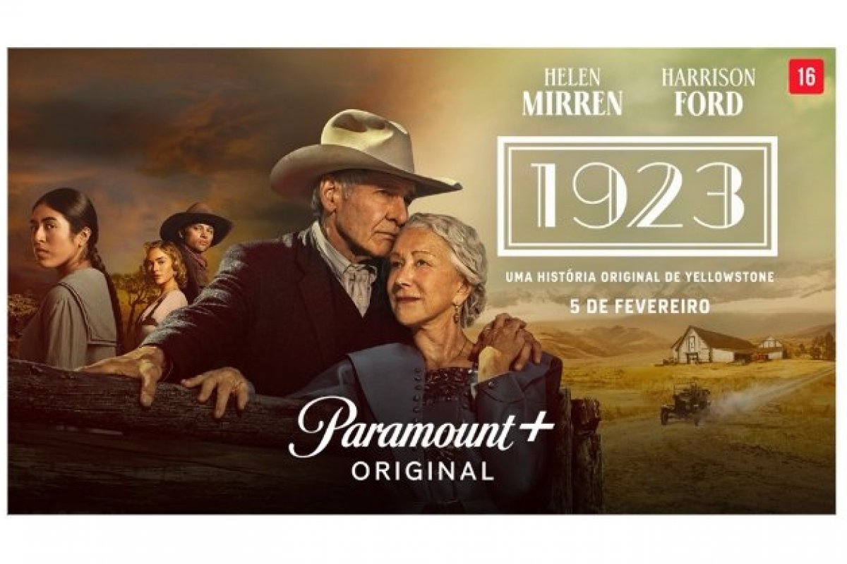 Paramount+ anuncia nova data de estreia para 1923, série estrelada por Helen Mirren e Harrison Ford!