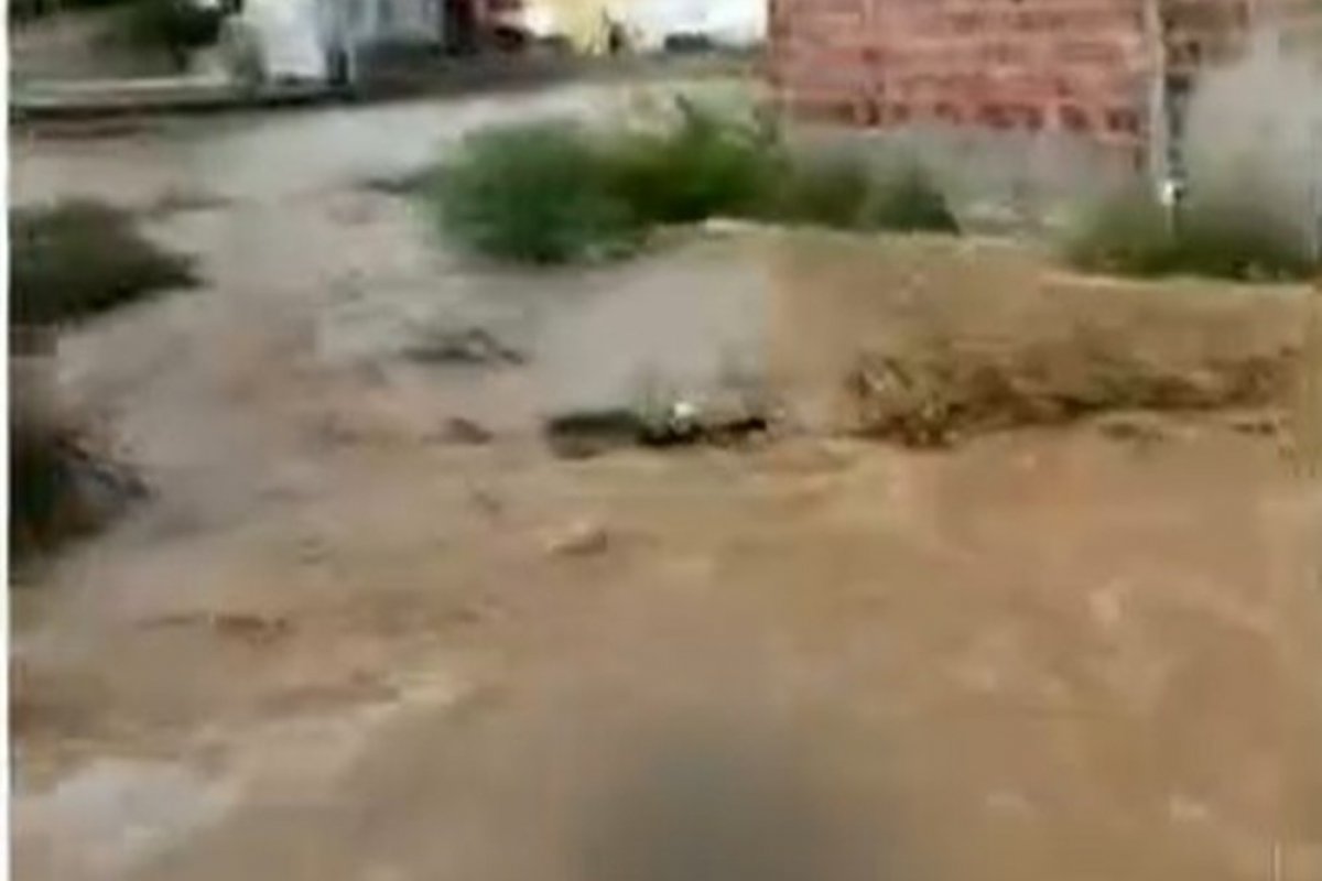Chuva forte deixa ruas alagadas em cidades no norte da Bahia