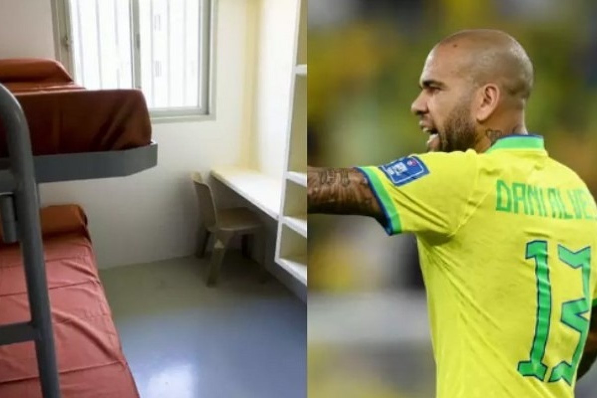 Sem privilégios, Daniel Alves divide cela com outro brasileiro em Barcelona