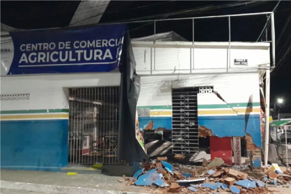 Caixa eletrônico de autoatendimento é explodido por homens armados em Muniz Ferreira (BA)